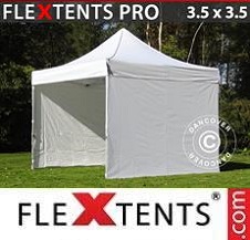 Pikateltta FleXtents Pro 3,5x3,5m Valkoinen, sis. 4 sivuseinää