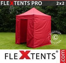 Pikateltta FleXtents Pro 2x2m Punainen, sis. 4 sivuseinää
