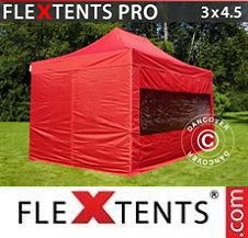 Pikateltta FleXtents Pro 3x4,5m Punainen, sis. 4 sivuseinää
