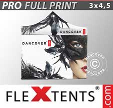 Pikateltta Flextents PRO täydellä digitaaliprintillä 3x4,5m, sis. 4 sivuseinää
