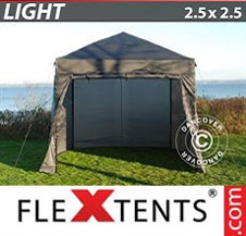 Pikateltta FleXtents Light 2,5x2,5m Harmaa, sis. 4 sivuseinää