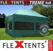 Pikateltta FleXtents Pro Xtreme 4x8m Vihreä, sis. 6 sivuseinää