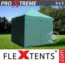 Pikateltta FleXtents Pro Xtreme 3x3m Vihreä, sis. 4 sivuseinää