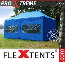 Pikateltta FleXtents Pro Xtreme 3x6m Sininen, sis. 6 sivuseinää